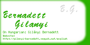 bernadett gilanyi business card